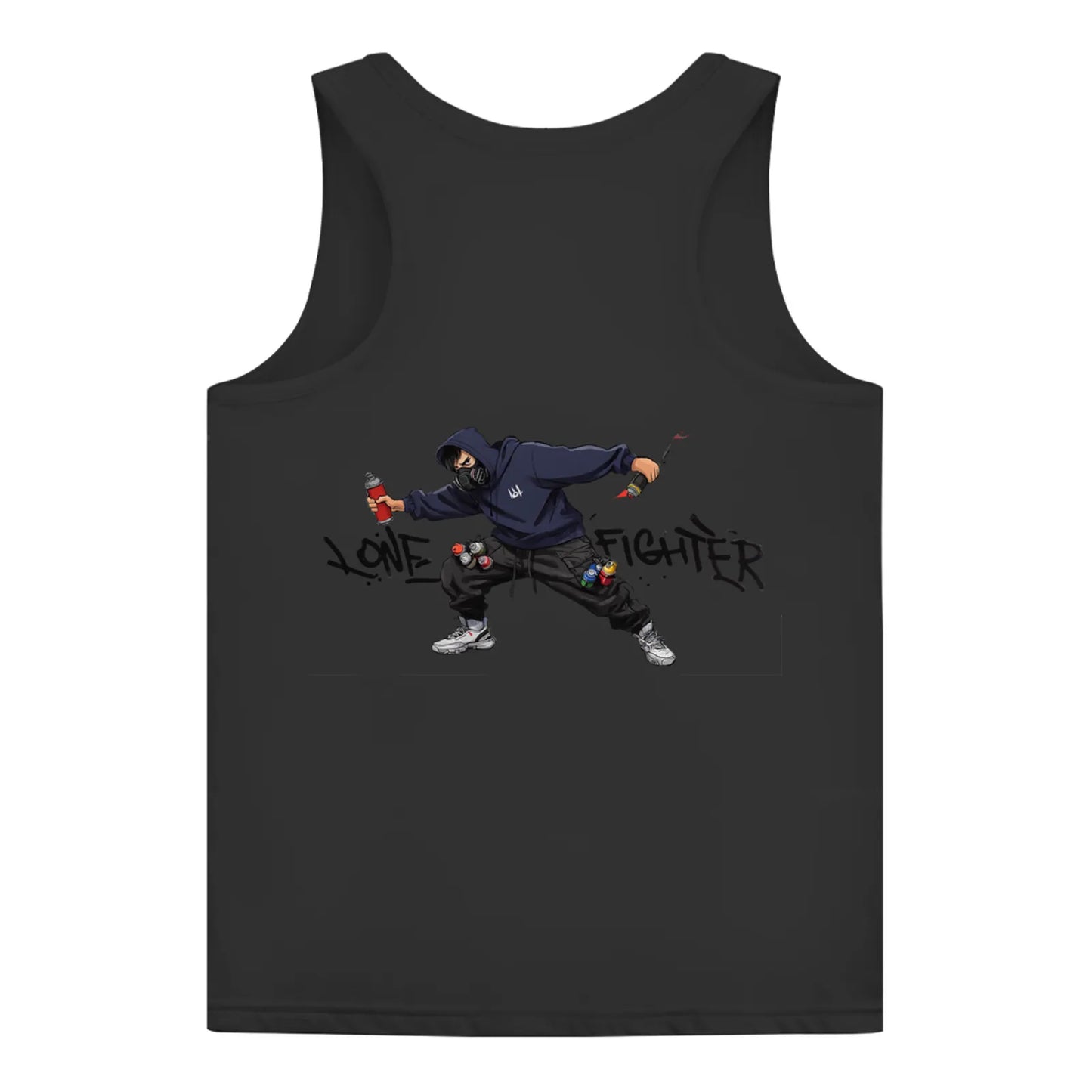 Damen Basic Tank Top Spray Alone, Fight Alone