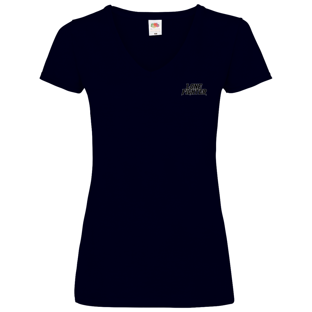 Damen Basic V-Neck T-Shirt Rebel Motion