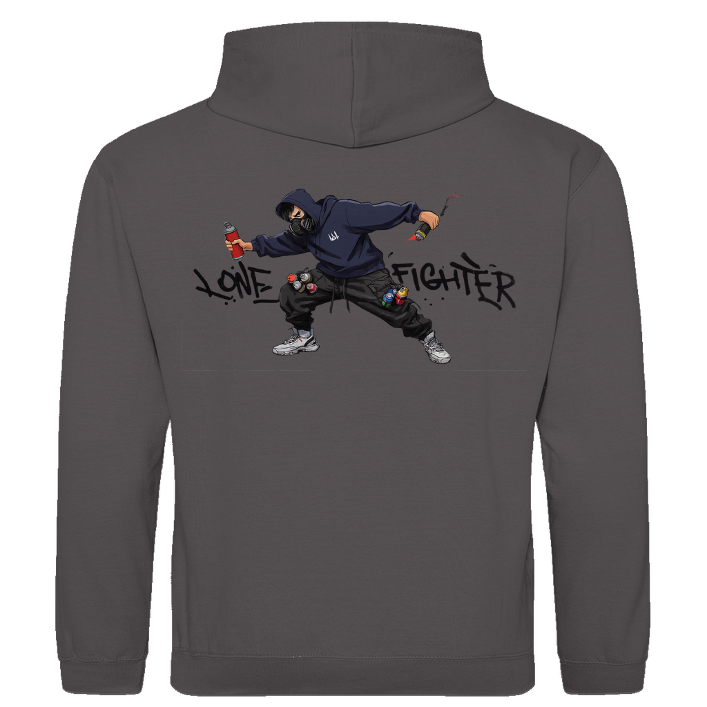 Herren Hoodie Spray Alone, Fight Alone