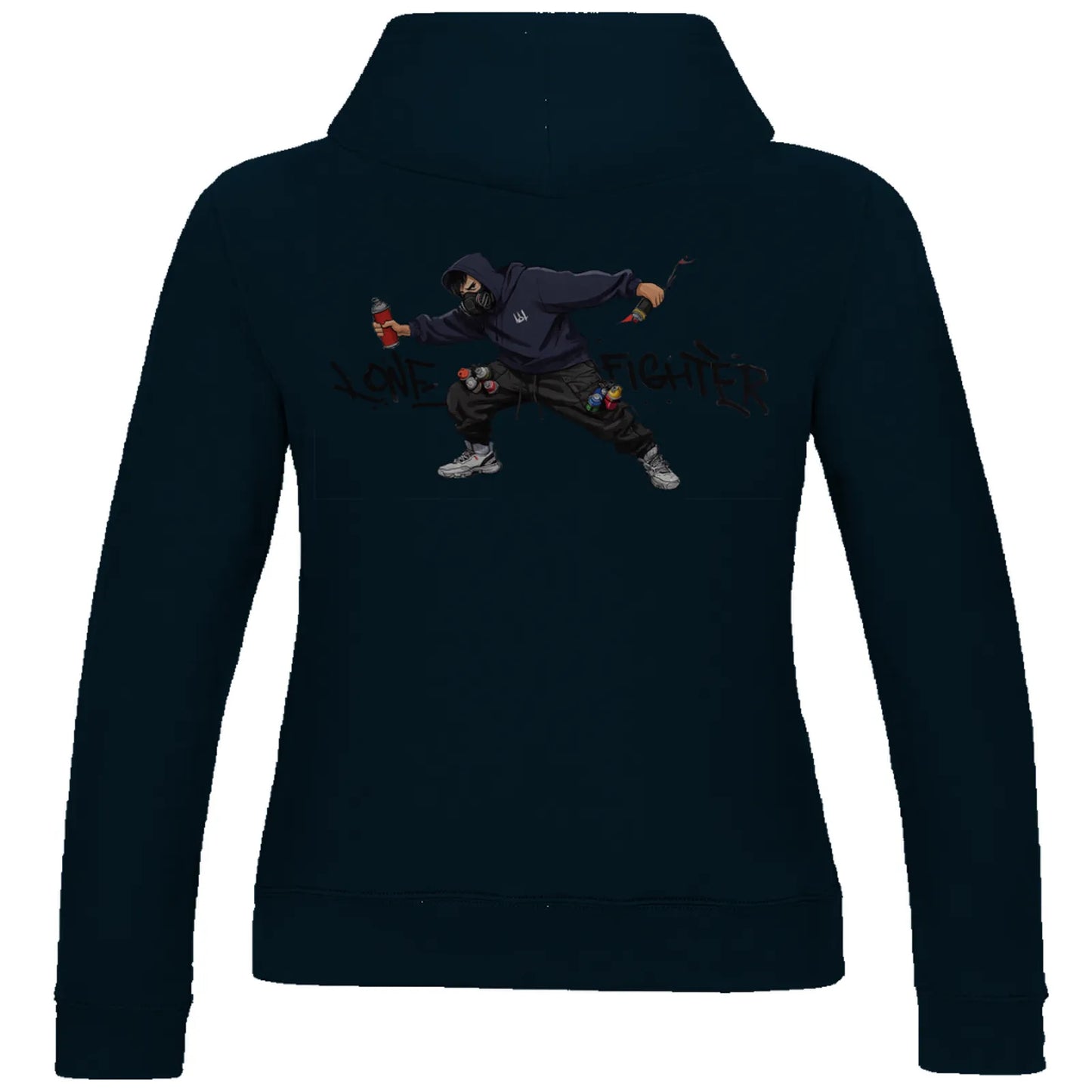 Damen Hoodie Spray Alone, Fight Alone