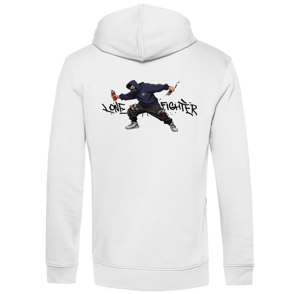 Herren Premium Bio Hoodie Spray Alone, Fight Alone