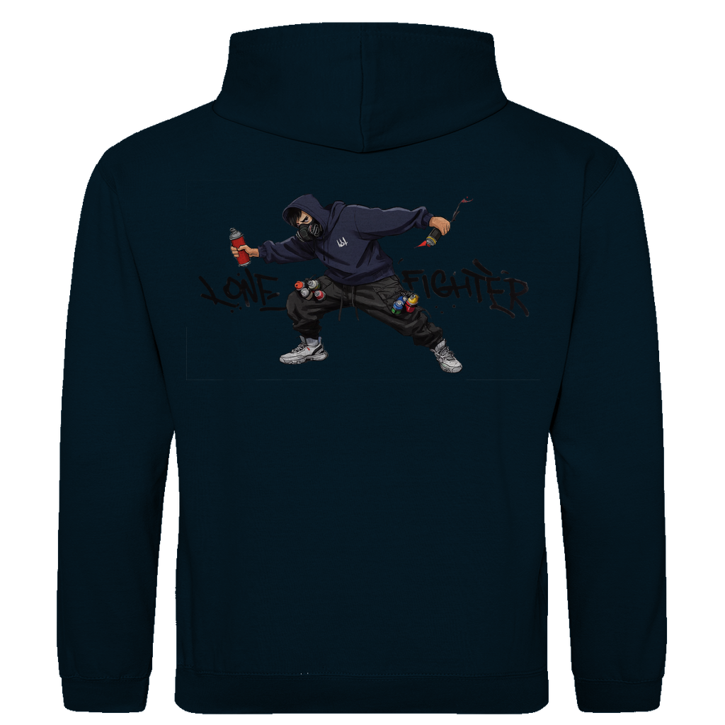 Herren Hoodie Spray Alone, Fight Alone