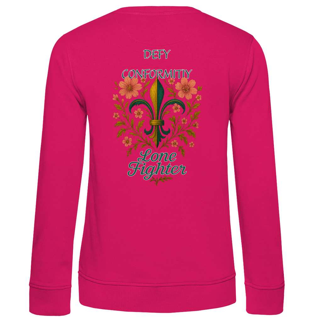 Damen Premium Bio Sweatshirt Fleur de lis