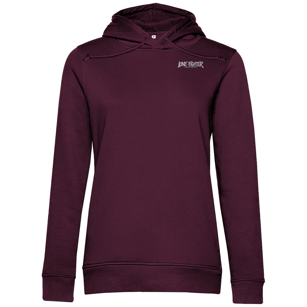 Damen Premium Bio Hoodie Spray Alone, Fight Alone