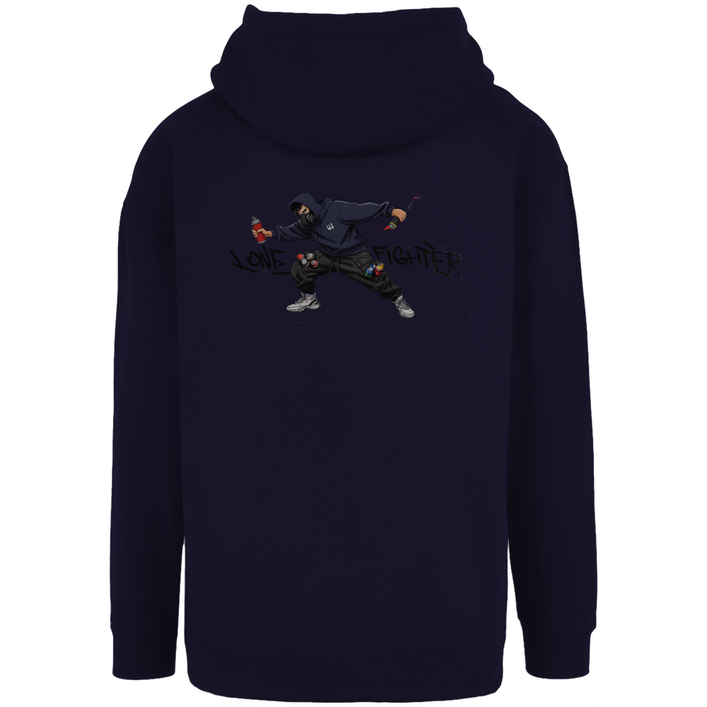Unisex Oversize Hoodie Spray Alone, Fight Alone