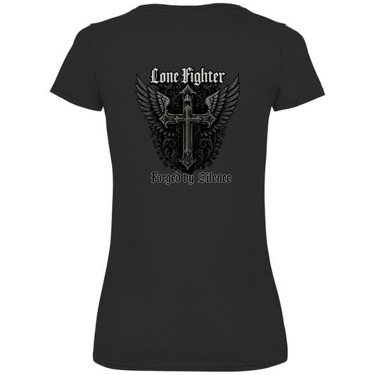 Damen Premium Bio V-Neck T-Shirt Wings of Resolve