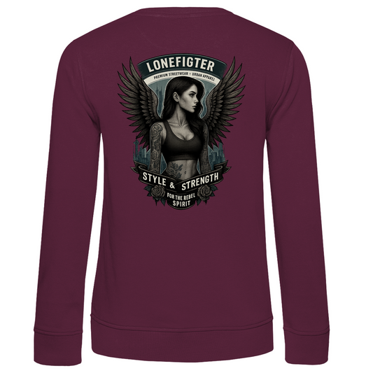 Damen Premium Bio Sweatshirt Warrior Soul