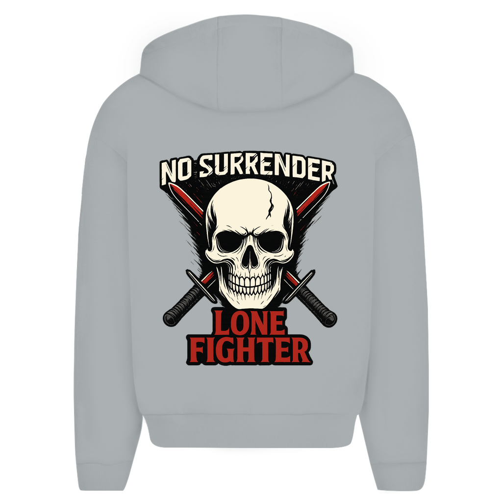 Herren Oversize Zipper Hoodie Silent End