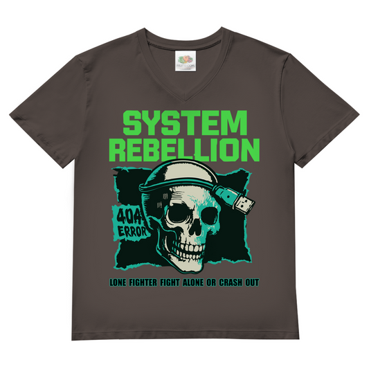 System Rebellion Herren Basic V-Neck T-Shirt