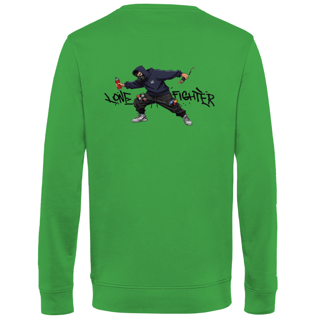 Herren Premium Bio Sweatshirt Spray Alone, Fight Alone