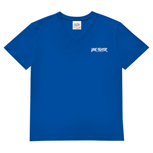 Herren Basic V-Neck T-Shirt Spray Alone, Fight Alone