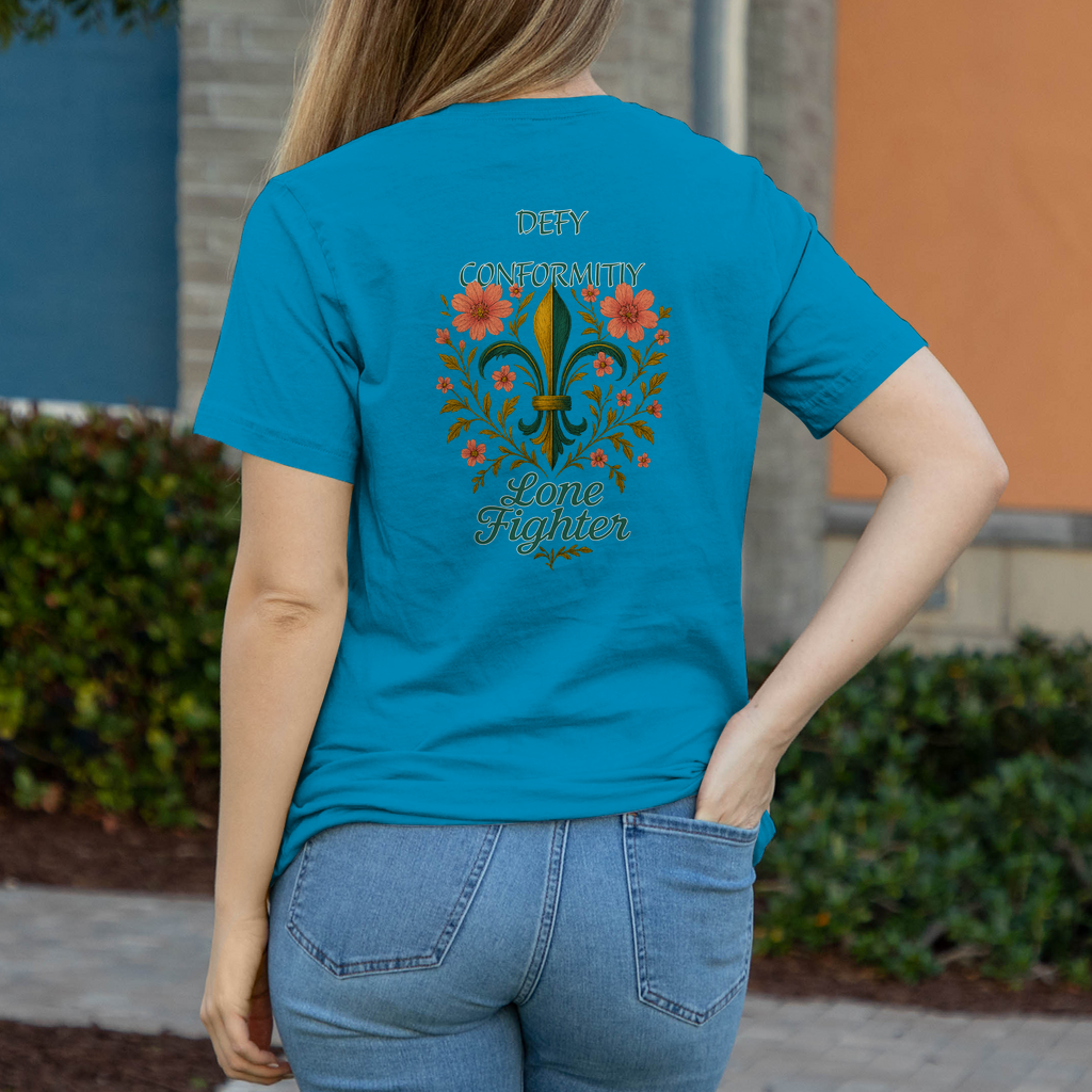 Damen T-Shirt Fleur de lis