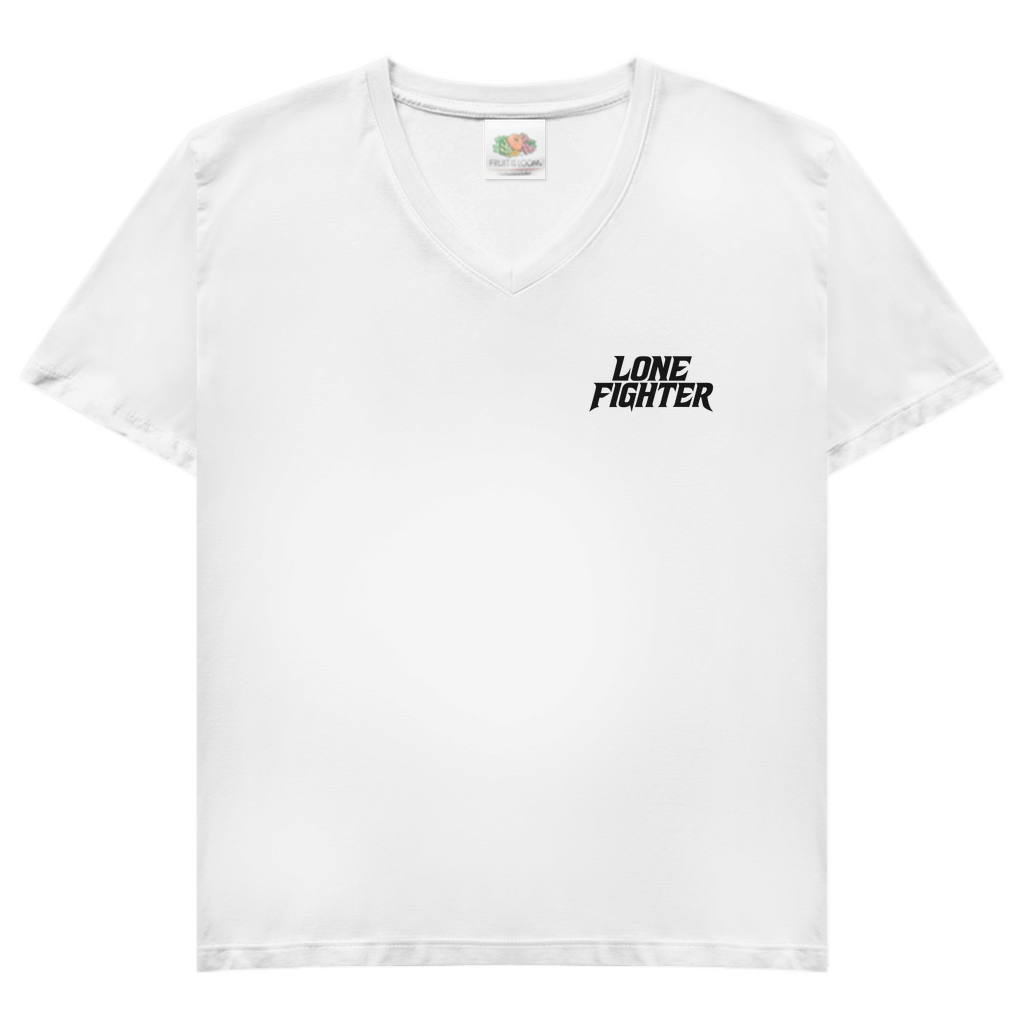 Damen Basic V-Neck T-Shirt Defy the System