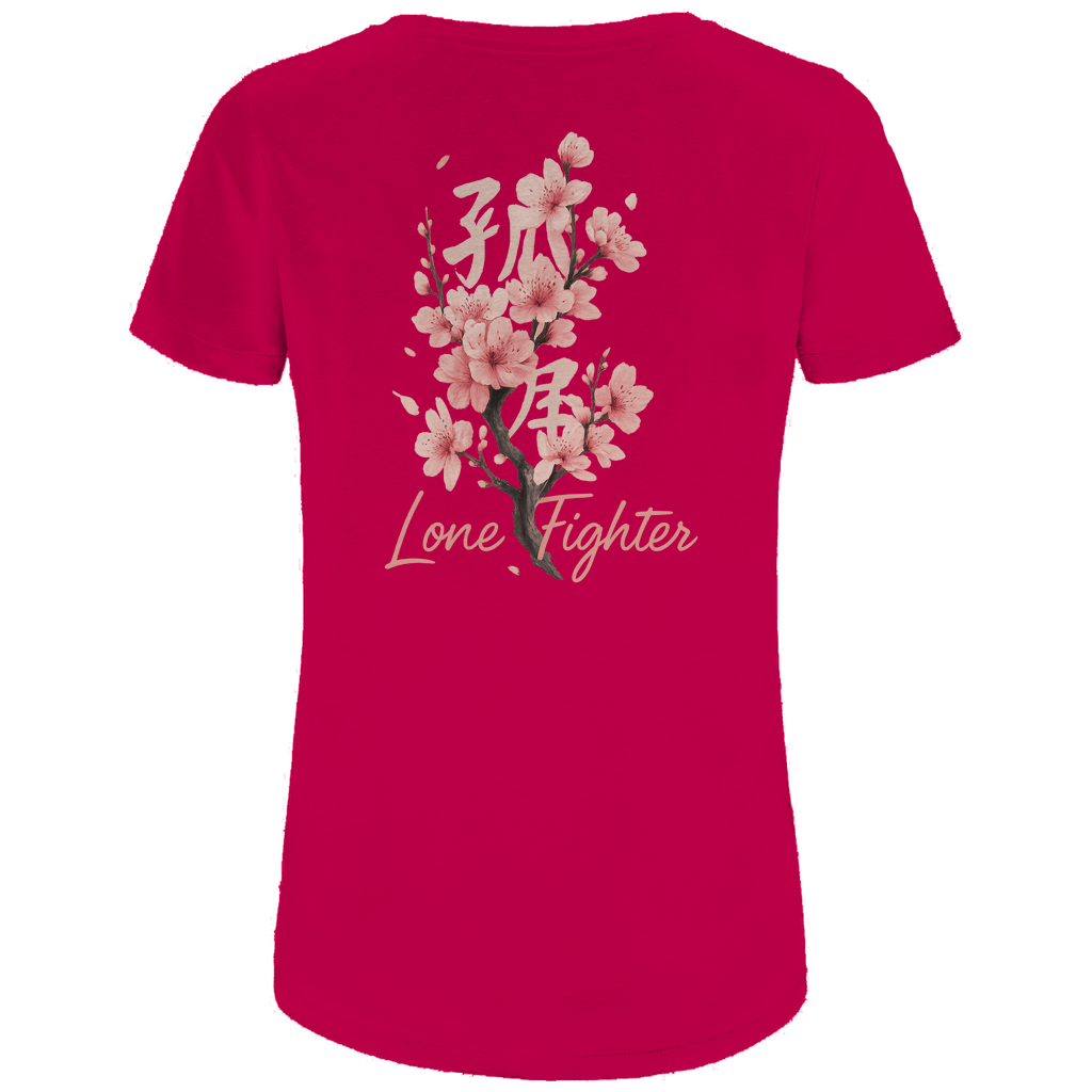 Damen Premium Bio T-Shirt Cherry Blossom