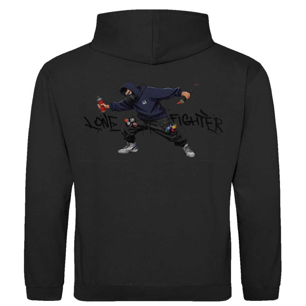 Herren Hoodie Spray Alone, Fight Alone