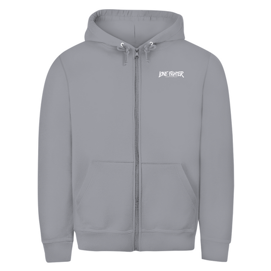 Herren Zipper Hoodie Spray Alone, Fight Alone