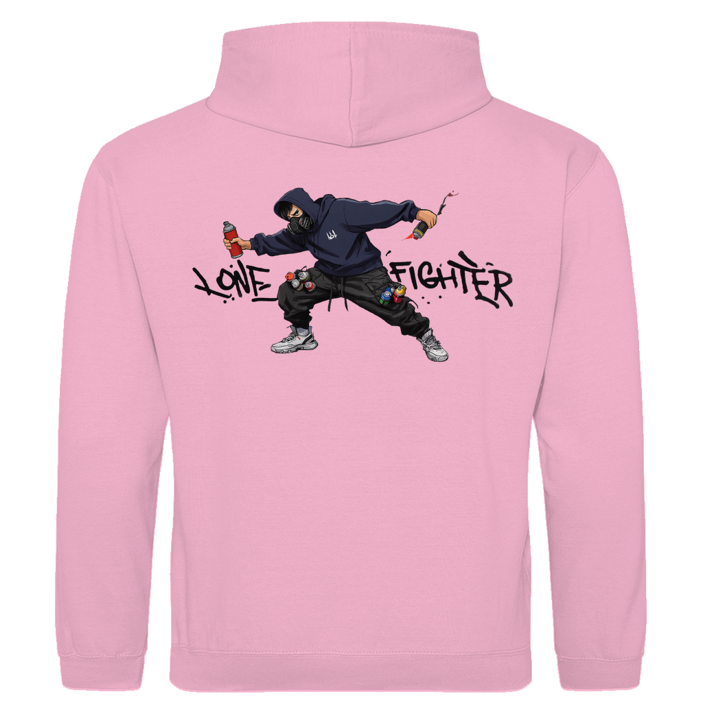 Herren Hoodie Spray Alone, Fight Alone