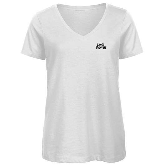 Damen Premium Bio V-Neck T-Shirt Shadow of Bushido