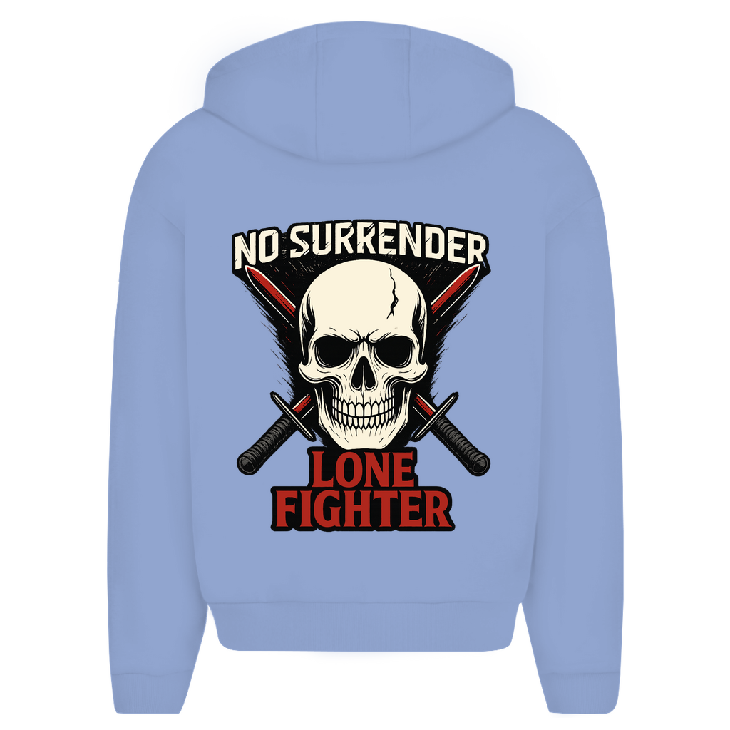 Herren Oversize Zipper Hoodie Silent End