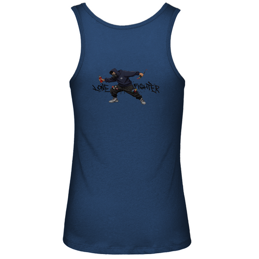Damen Premium Organic Tank Top Spray Alone, Fight Alone