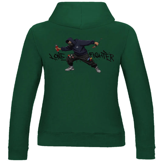 Damen Hoodie Spray Alone, Fight Alone