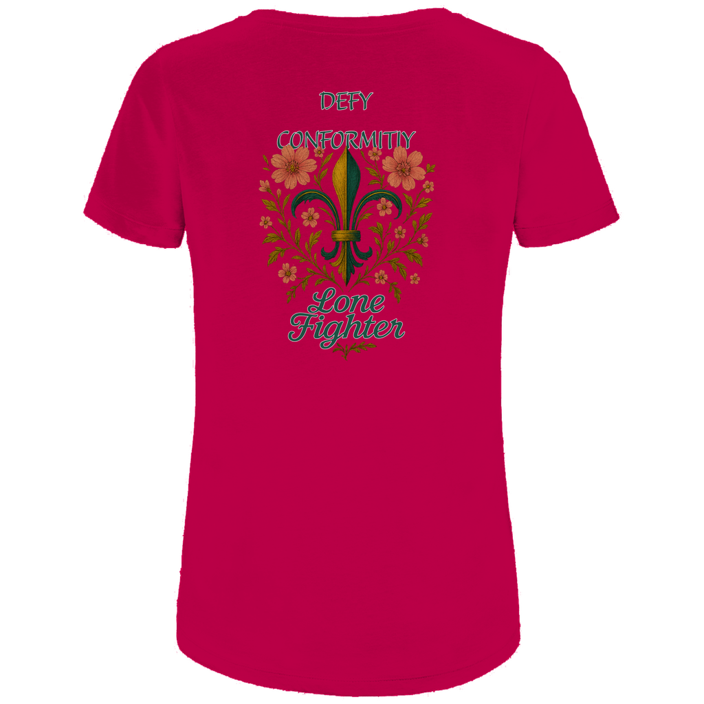 Damen Premium Bio T-Shirt Fleur de lis