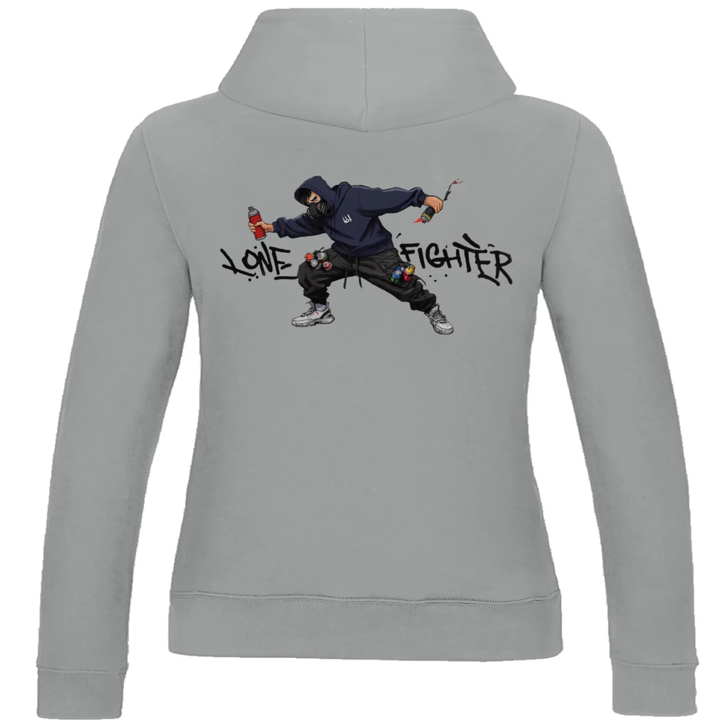 Damen Hoodie Spray Alone, Fight Alone