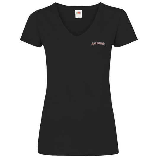 Damen Basic V-Neck T-Shirt Cherry Blossom
