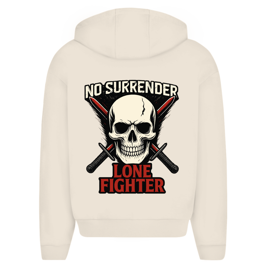 Herren Oversize Zipper Hoodie Silent End