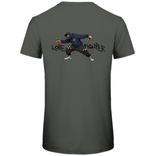 Herren Premium Bio T-Shirt Spray Alone, Fight Alone