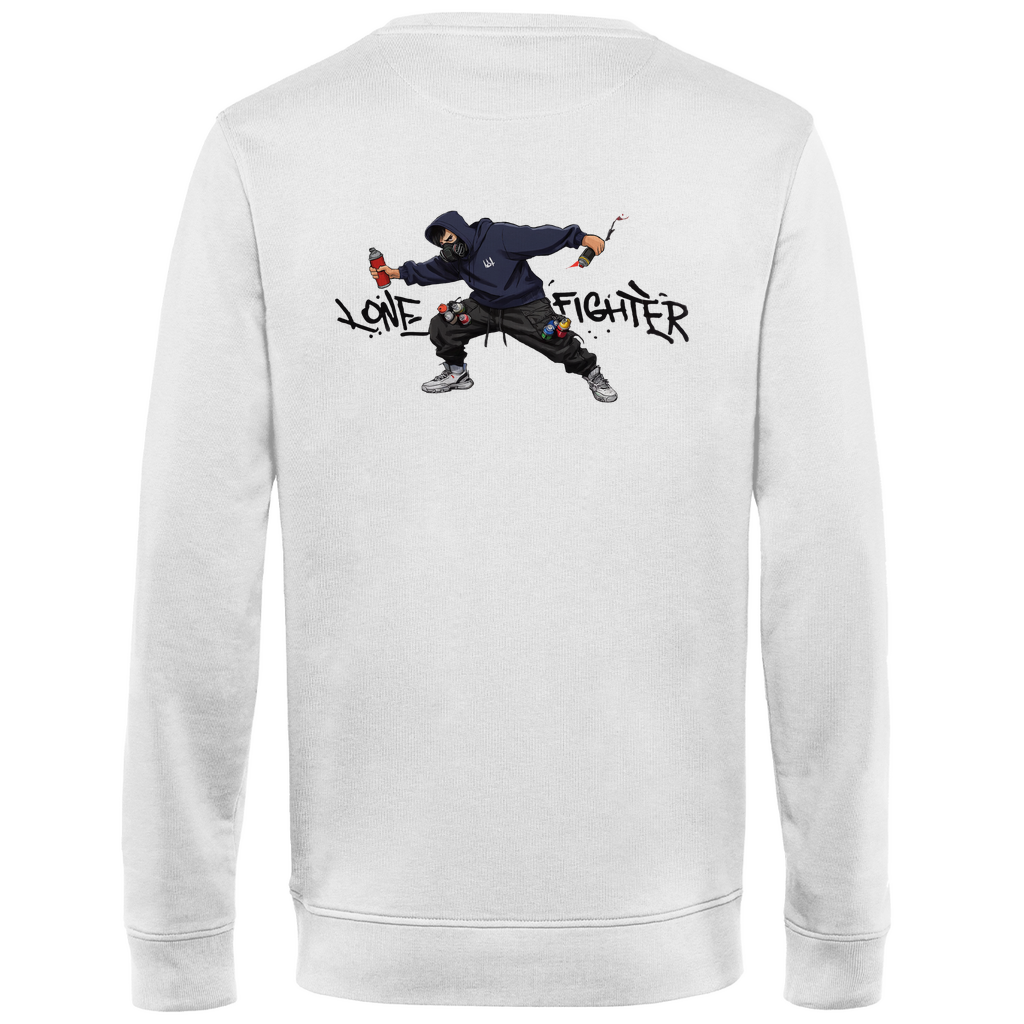 Herren Premium Bio Sweatshirt Spray Alone, Fight Alone