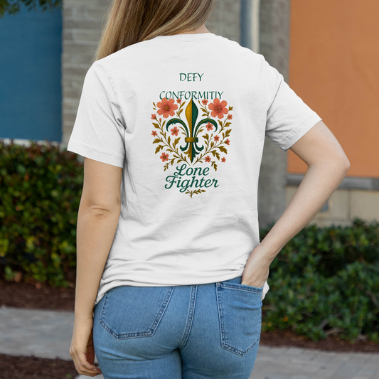 Damen T-Shirt Fleur de lis