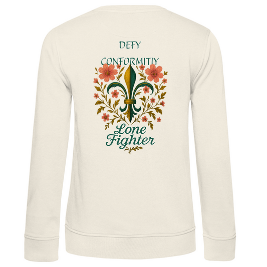 Damen Premium Bio Sweatshirt Fleur de lis