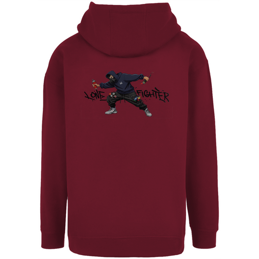 Unisex Oversize Hoodie Spray Alone, Fight Alone