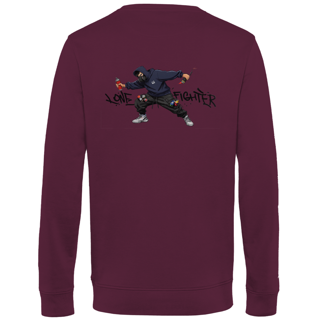 Herren Premium Bio Sweatshirt Spray Alone, Fight Alone