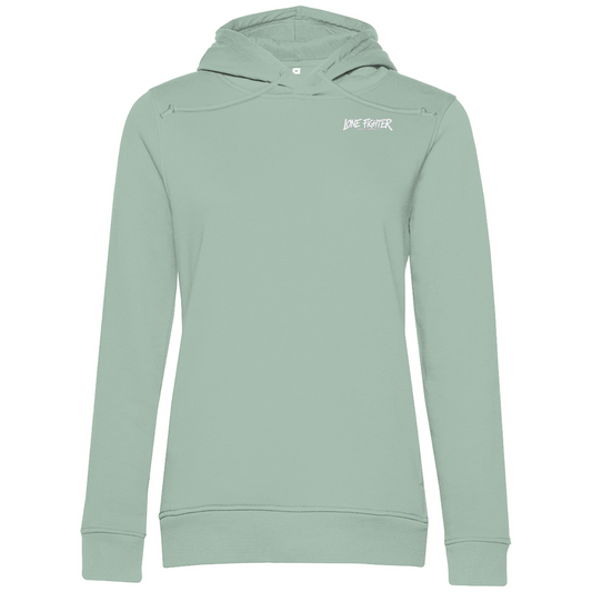 Damen Premium Bio Hoodie Spray Alone, Fight Alone