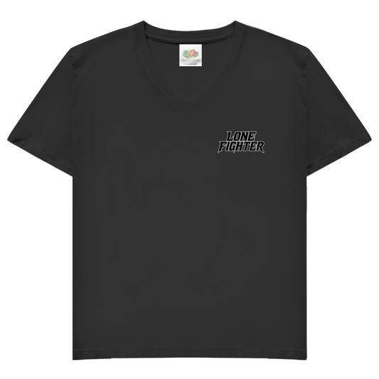 Damen Basic V-Neck T-Shirt Defy the System