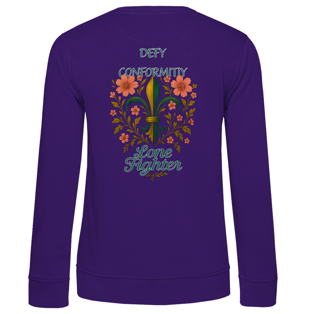 Damen Premium Bio Sweatshirt Fleur de lis