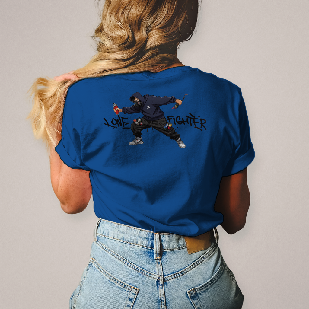 Damen T-Shirt Spray Alone, Fight Alone