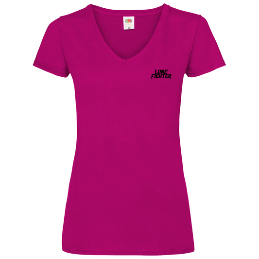 Damen Basic V-Neck T-Shirt Rebel Motion