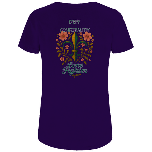 Damen Premium Bio T-Shirt Fleur de lis