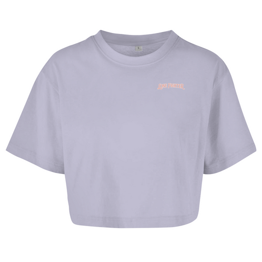 Damen Oversize Crop Top Cherry Blossom