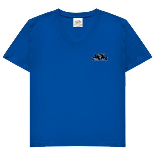 Damen Basic V-Neck T-Shirt Silent End